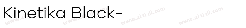 Kinetika Black字体转换
